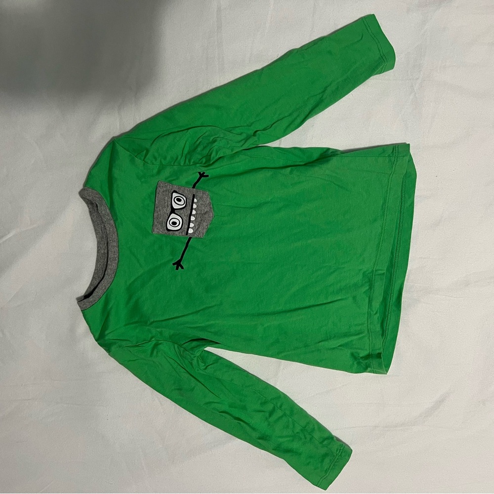Amazon Essentials Gray and Green Shirt